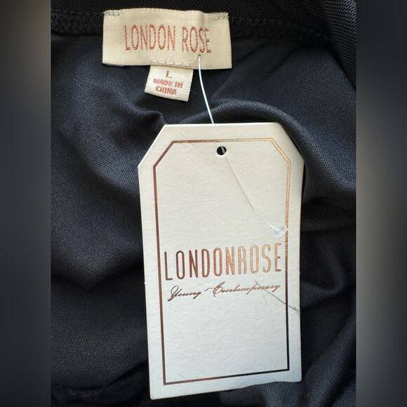 New ~ LONDON ROSE ~ Ruched Midi Skirt Size Large - Picture 4 of 5